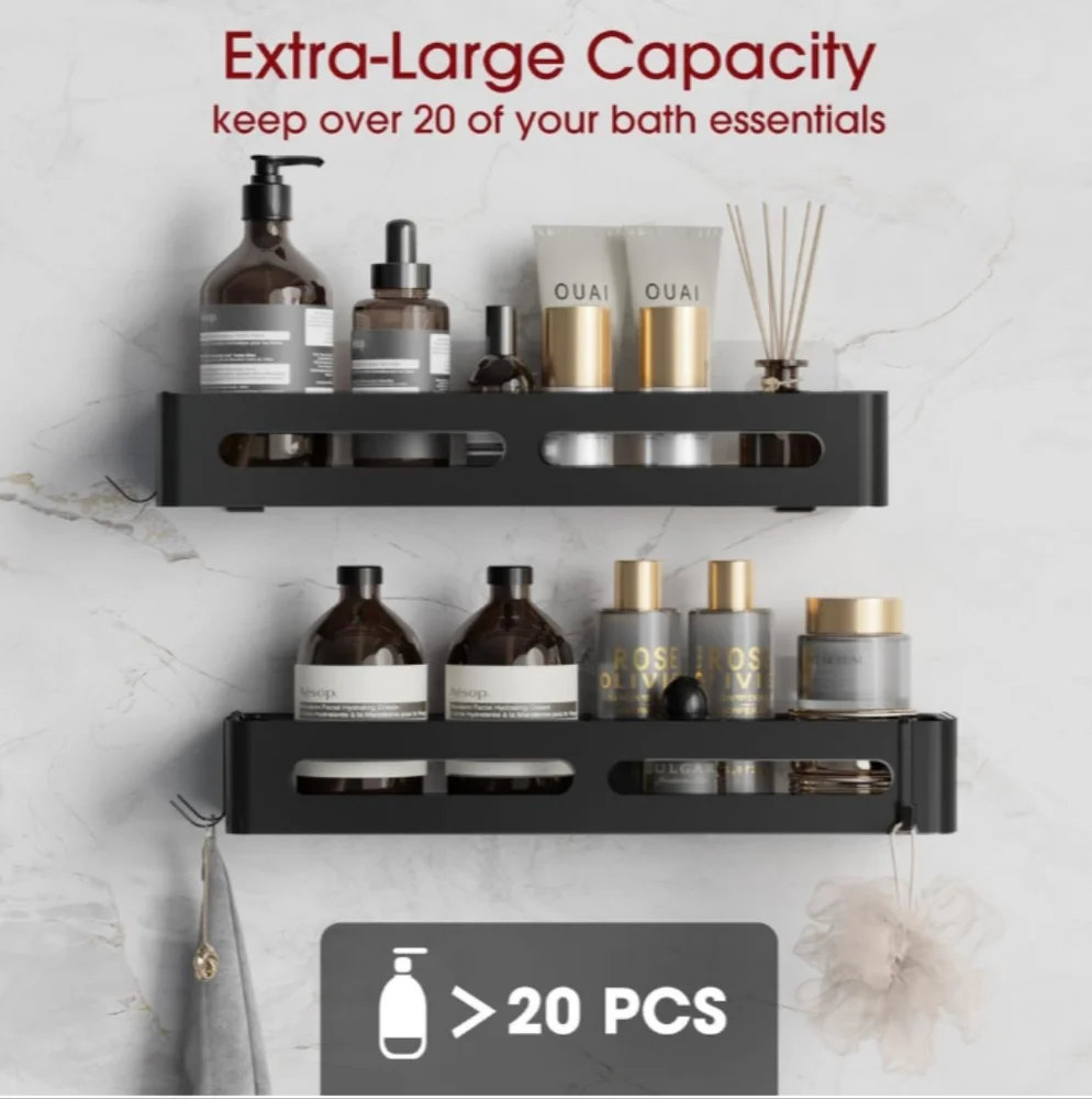 Shower Caddy - XLarge Adhesive Shower Organizer, Rustproof Shower Shelves